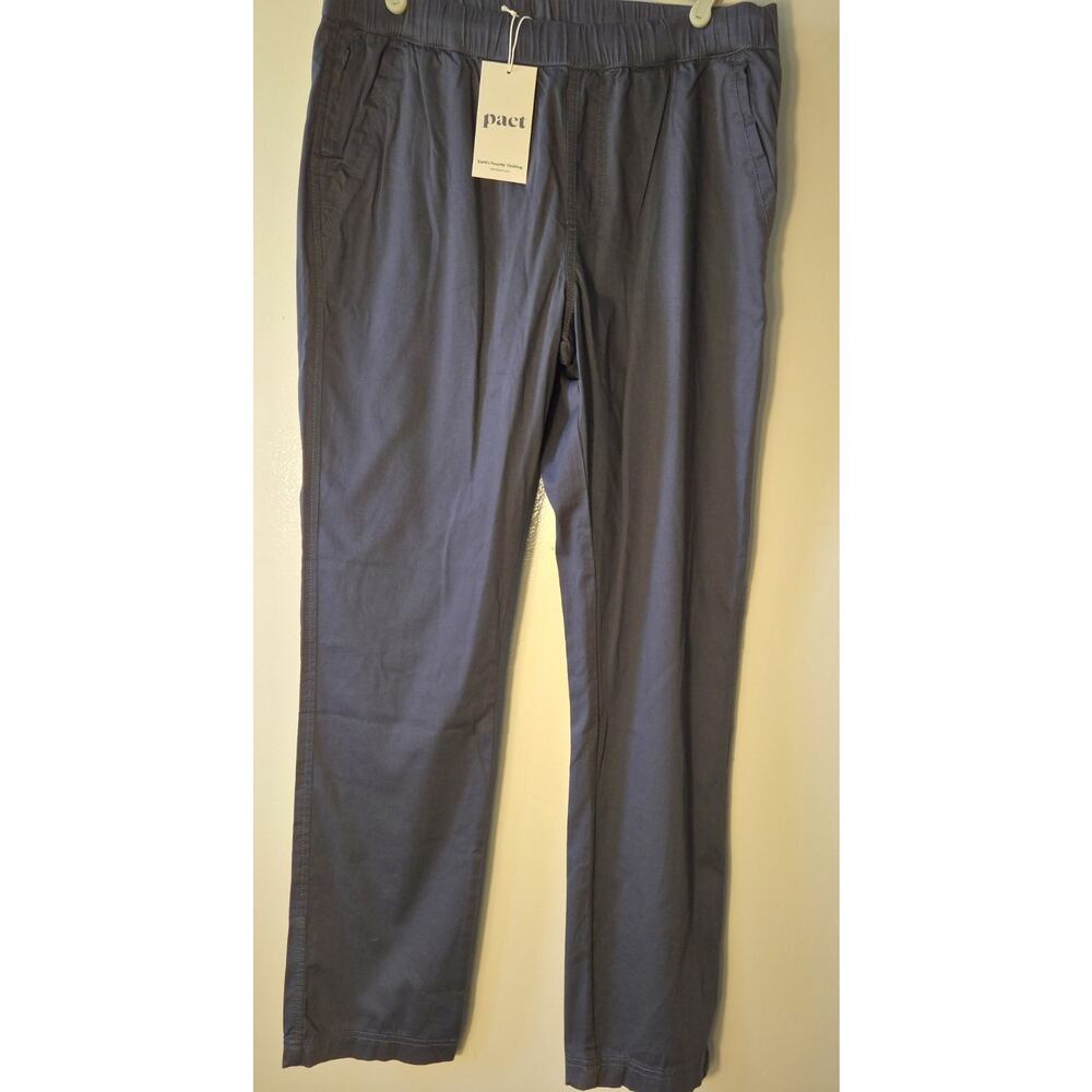 New Pact Mens M Organic Daily Twill Midweight Pants 31" Inseam Gray